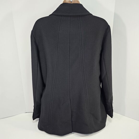 Escada Sport Black Wool Blend Double Breasted Peacoat Women’s Size 42 (L) - Picture 2 of 10